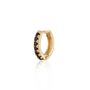 Black Stone Single Cartilage Hoop Earring, 7mm, thumbnail 1 of 7