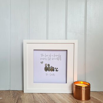 'The love of a family' Personalised Pebble Art, 2 of 2