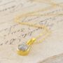 Rough Diamond April Birthstone Gold Necklace, thumbnail 1 of 4