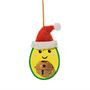 Christmas Santa Hat Avocado Hanging Tree Bauble, thumbnail 1 of 2