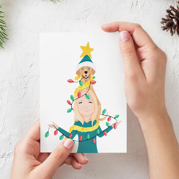 Personalised Piggyback Portrait Christmas Cards, 2 of 3