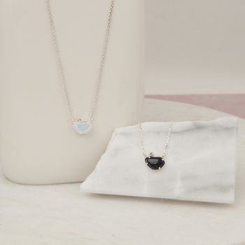 Sterling Silver With Dainty Gemstone Necklace, 3 of 5