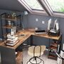 L Shaped Desk With Shelves, File Cabinet, And Cupboard, thumbnail 3 of 7