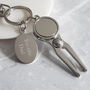 Personalised Golf Pitchfork Keyring With Ball Marker, thumbnail 1 of 4