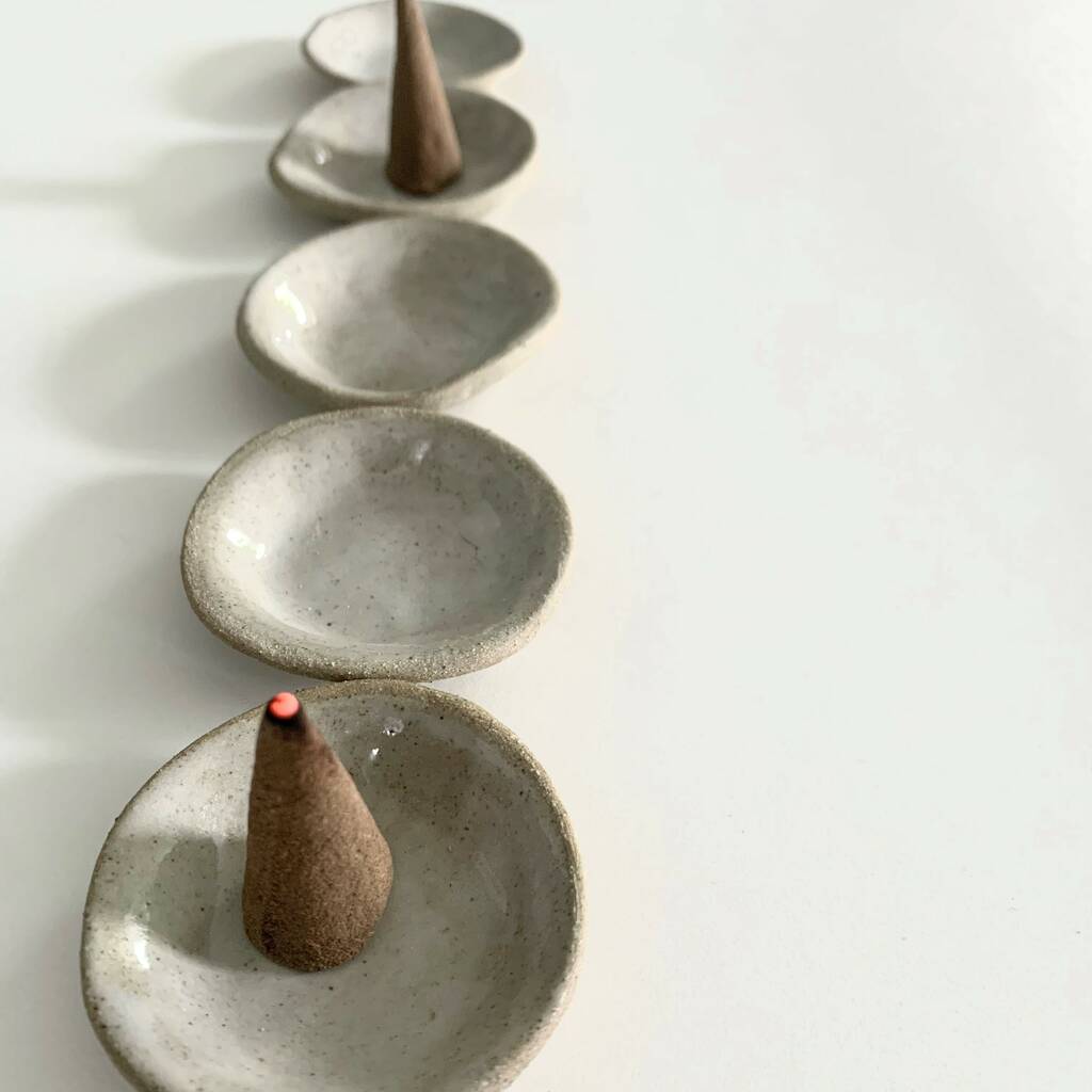 Handmade Stoneware Incense Cone Holders By Kiwi and Pips ceramics