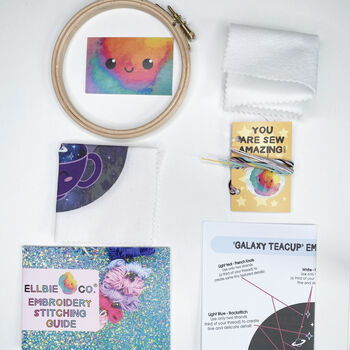 Space Tea Embroidery Kit, 8 of 9