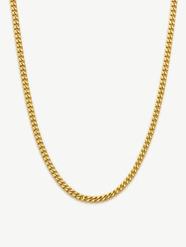 Gold Or Silver Unisex 1mm Thin Curb Chain Necklace, Christmas Jewellery Gift, 5 of 6