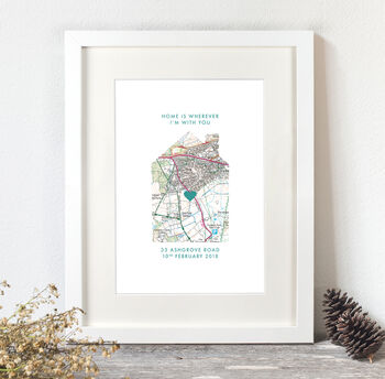 Personalised Our Home Map Print, 9 of 12