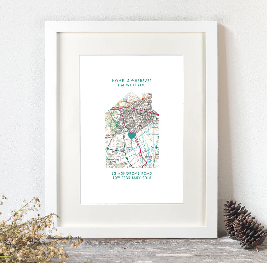 Personalised Our Home Map Print By Over & Over | notonthehighstreet.com