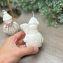 White Snowman Christmas Decoration Candle, thumbnail 7 of 9