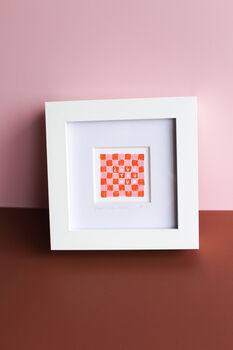 Love You Mum Checkerboard Mini Art Print, 5 of 11