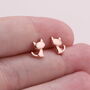 'Home Is' Sterling Silver Cat Earrings, thumbnail 8 of 8