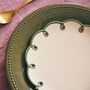 Glorious Green Scalloped Tea Plates Set Of Four, thumbnail 1 of 4