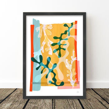 Abstract Seaweed Colour Block Print, 6 of 7