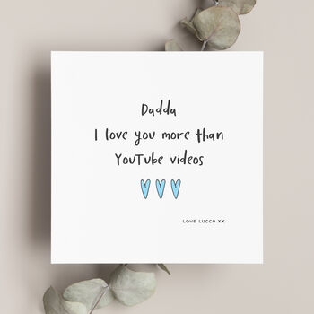Personalised Daddy I Love You More Than Youtube Videos, 3 of 4