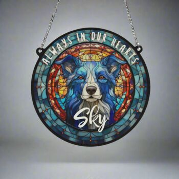 Border Collie Memorial Suncatcher, 4 of 6