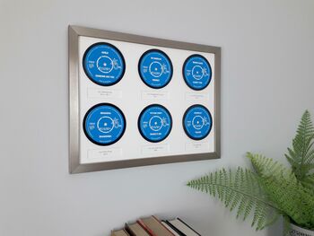 Personalised Six Framed Songs On Real Vinyl Records, 7 of 12