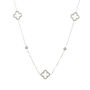Sparkling Long Open Clover Plated Silver Necklace, thumbnail 6 of 7