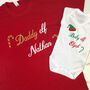 Christmas Dad And Child Elf T Shirt And Babygrow Set, thumbnail 1 of 5