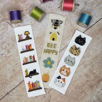 Kitty Cats Cross Stitch Bookmark Kit, 2 of 5