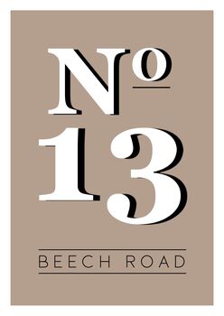 Personalised House Number And Road Name Print, 3 of 9