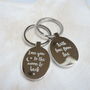 Personalised Love You To The Moon And Back Keyring, thumbnail 5 of 6