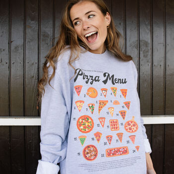 Pizza Menu Guide Women’s Graphic Sweatshirt, 2 of 3