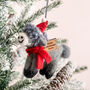 Felt Donkey Christmas Tree Decoration, thumbnail 1 of 7