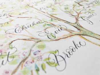 Personalised Family Tree In Calligraphy, 5 of 10