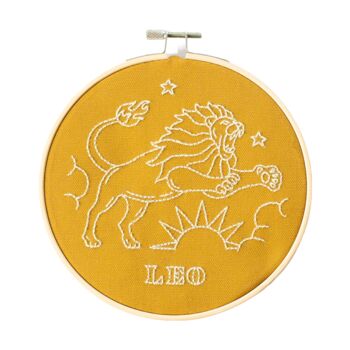 Leo Zodiac Embroidery Hoop Kit, 4 of 6