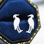 Grey Heron Bird Stud Earrings In Sterling Silver, thumbnail 5 of 12