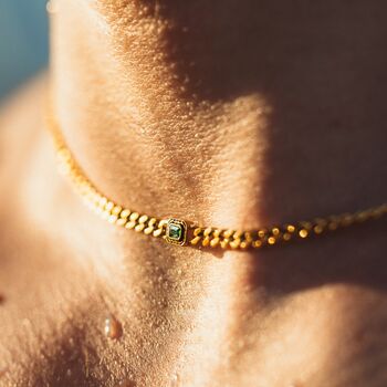 Mens Silver Ruby Red Gemstone Chain Necklace, 4 of 11