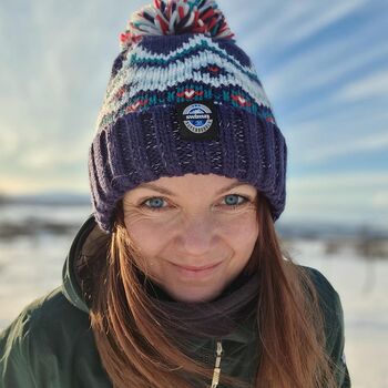 Andrea Hall Mountain Peaks Reflective Superbobble Hat, 3 of 3