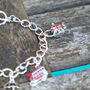 British Icons And Union Jack Charm Bracelet, thumbnail 2 of 5