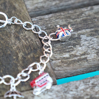 British Icons And Union Jack Charm Bracelet, 2 of 5