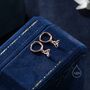 Celtic Trinity Knot Huggie Hoop Earrings, thumbnail 4 of 11
