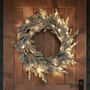 60cm Pre Lit Outdoor Snowy Christmas Wreath, thumbnail 1 of 4