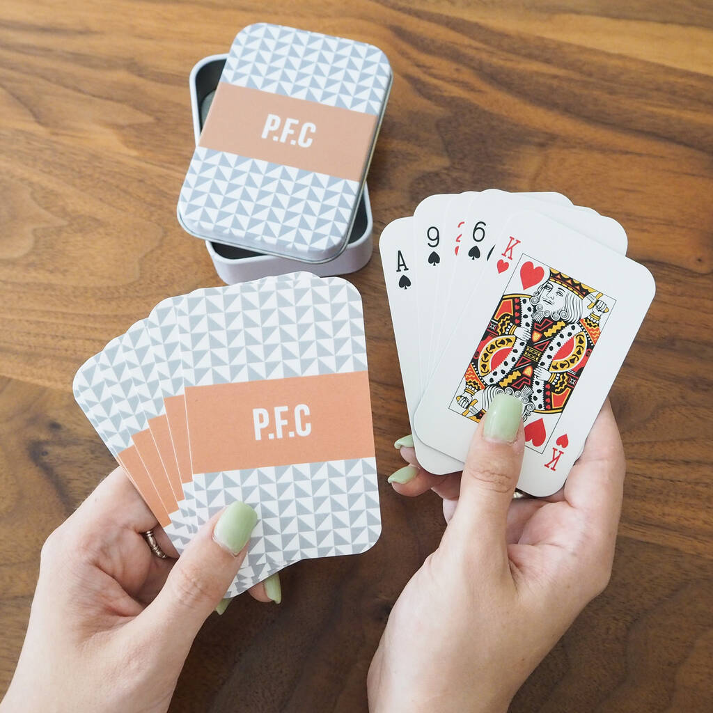 Image of Personalised Geometric Initials Playing Cards