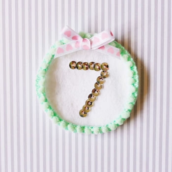 Personalised Sequin Birthday Age Badge, 2 of 5