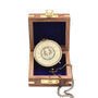 Royal Navy Compass With Wooden Box Or Leather Case, thumbnail 1 of 10