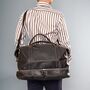 Leather Weekend Bag With Suit Compartment, thumbnail 10 of 12