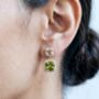 Shikaku Square Stone Drop Earrings, thumbnail 3 of 4