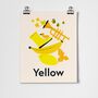 Favourite Colour Yellow Children's Fine Art Print, thumbnail 2 of 3