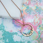 Birthstone Personalised Circle Necklace, thumbnail 3 of 10