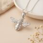 Personalised Chunky Sterling Silver Bumble Bee Necklace, thumbnail 4 of 12