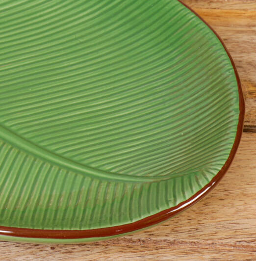 Botanical Green Leaf Serving Plate By Dibor | notonthehighstreet.com