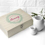 Personalised Floral Wreath Tea Box With Tea Selection, thumbnail 4 of 7