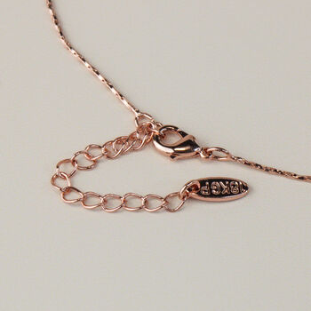 Rose Gold Butterfly Pendant Necklace, 2 of 3