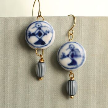 Blue Bird Delft Earrings, 3 of 7