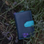 Womans Navy And Blue Leather Purse Wallet, thumbnail 1 of 11